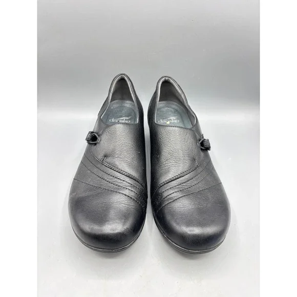 Dansko Womens Shoes 41 Franny Loafer Black Leather Comfort Shoes - Picture 2 of 8